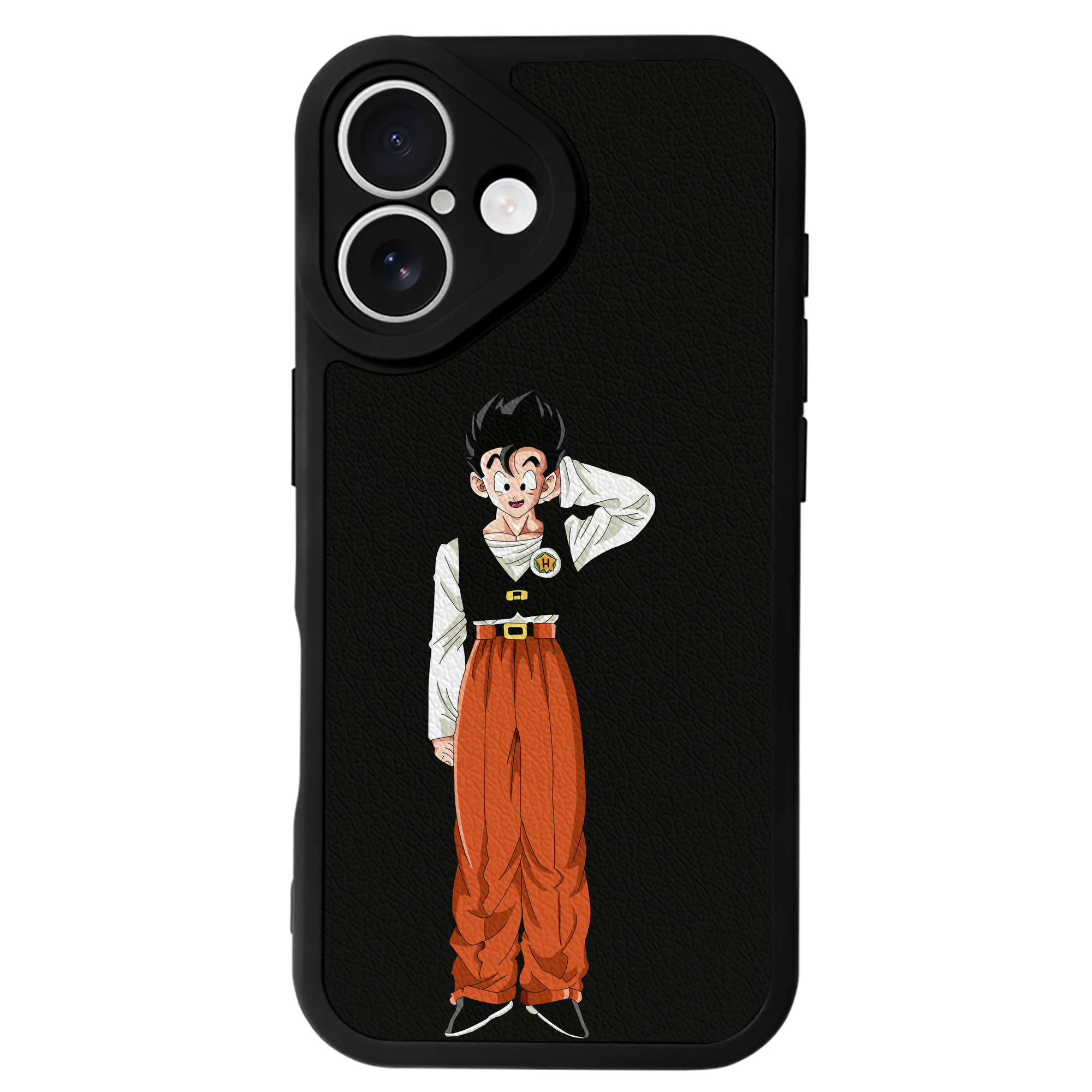 （画像用） ドラゴンボール 孫 悟飯（そんごはん）DRAGON BALL Son Gohan 【iPhone 16シリーズ対応】シリコンスマホケース（レザー調） 材質：シリコン